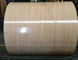 3105 मिश्र धातु लकड़ी के पैटर्न PPAL रंग लेपित एल्यूमीनियम कोइल छत और दीवार के लिए