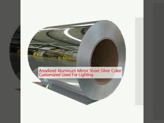 एनोडाइज्ड एल्यूमीनियम दर्पण शीट चांदी रंग अनुकूलित प्रकाश के लिए इस्तेमाल किया