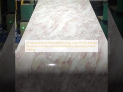 23 गेज 914 मिमी चौड़ाई AA3003 ग्रे रंग पीई वाणिज्यिक छत और साइडिंग पैनल बनाने के लिए पूर्व चित्रित एल्यूमीनियम कॉइल