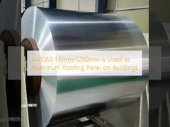 AA1060 1.6mm/1250mm का उपयोग इमारतों पर एल्यूमीनियम रूफिंग पैनल के रूप में किया जाता है