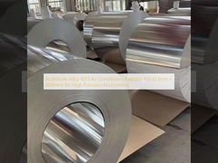 एल्यूमीनियम मिश्र धातु 8011 एयर कंडीशनर रेडिएटर पन्नी (0.1 मिमी × 800 मिमी) उच्च परिशुद्धता फिन गठन के लिए