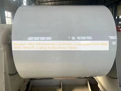 बस इंटीरियर पैनल के लिए एल्यूमिनियम मिश्र धातु 1100 एल्यूमिनियम कॉइल (0.6 मिमी, अनुकूलन योग्य अतिरिक्त-चौड़ी चौड़ाई, सफेद पीई कोटिंग)