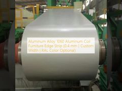 एल्यूमिनियम मिश्र धातु 1060 एल्यूमिनियम कुंडल फर्नीचर एज स्ट्रिप (0.4 मिमी | कस्टम चौड़ाई | आरएएल रंग वैकल्पिक)