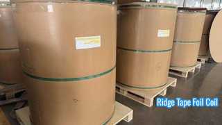 रिज टेप फ़ॉइल कॉइल 0.10 मिमी 45 मिमी चौड़ा प्रीपेंटेड एल्यूमीनियम