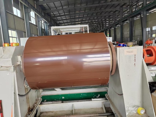 मिश्र धातु 3003 PVDF लैक्वर्ड एल्यूमीनियम शीट 0.96 मिमी मोटी x 48 '' 'धातु वाणिज्यिक छत के लिए चौड़ाई पूर्व-चित्रित एल्यूमीनियम कॉइल