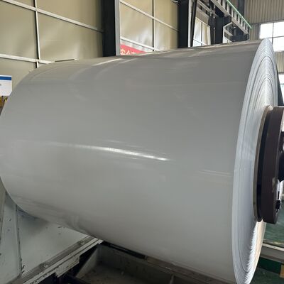 मोटाई.027x 11 3/4 'चौड़ाई उच्च चमकदार सफेद एल्यूमीनियम 5' गटर के निर्माण के लिए रोल