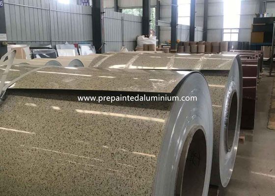 AA3105 संगमरमर पीवीडीएफ पूर्व चित्रित एल्यूमीनियम कॉइल 0.6 मिमी निर्माण में इस्तेमाल किया